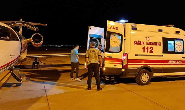 Mardin'de tedavi gören hasta, ambulans uçakla İstanbul'a nakledildi