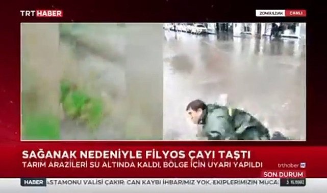 Muhabir canlı yayında rögara düştü