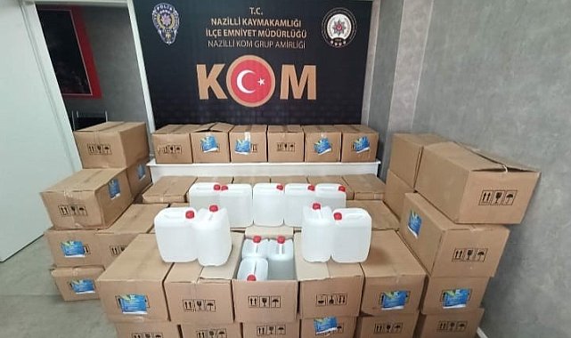 Nazilli'de bin litre etil alkol ele geçirildi