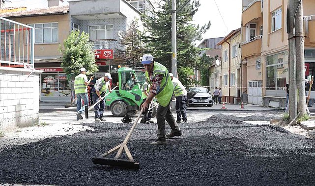 Ragıp Gümüş Pala Caddesi'nde asfalt çalışması
