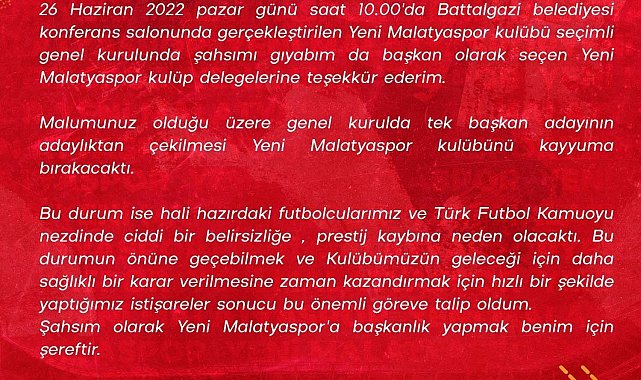 Yeni Malatyaspor'da bir kez daha genel kurul yapılacak