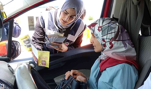 Yozgat emniyetinden sürücülere "Kadına el kalkamaz" uygulaması