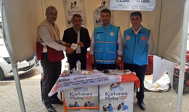 Yüksekova'da kurban bağış çadırı kuruldu