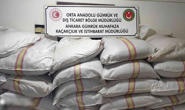 Ankara'da 3 milyon 978 bin adet doldurulmuş makaron ile 2 ton 875 kilogram kıyılmış tütün ele geçirildi