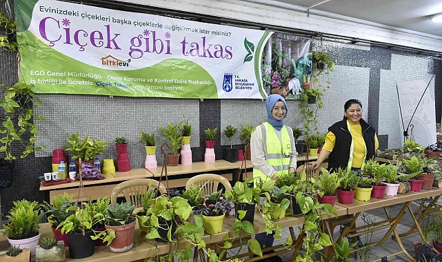 Başkent'te çiçek gibi takas