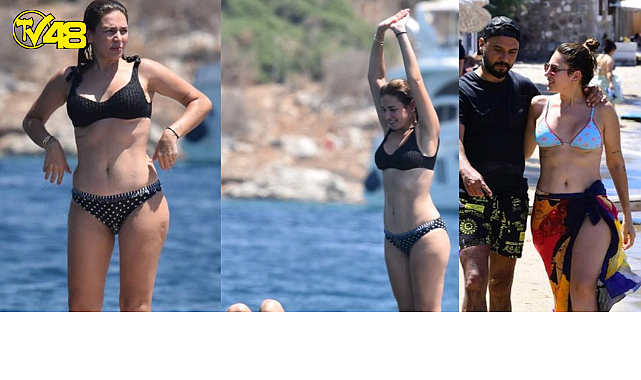 Buse Varol'un Bodrum'da deniz keyfi! '34 bedenim' demişti ama...