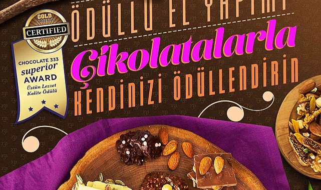 Chocolate 333 el yapımı çikolataları ile Üstün Lezzet Ödülü'nü kazandı