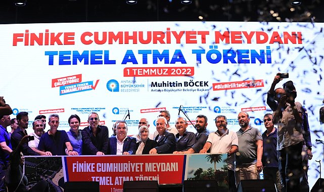 Finike Cumhuriyet Meydanı'nın temeli atıldı
