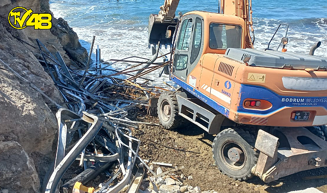 KAÇAK İSKELELERİN KALDIRILMASINA DEVAM EDİLİYOR