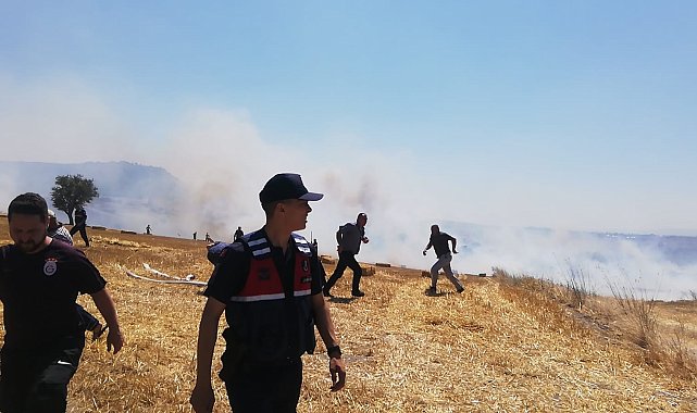 Kepsut'taki tarla yangını korkuttu