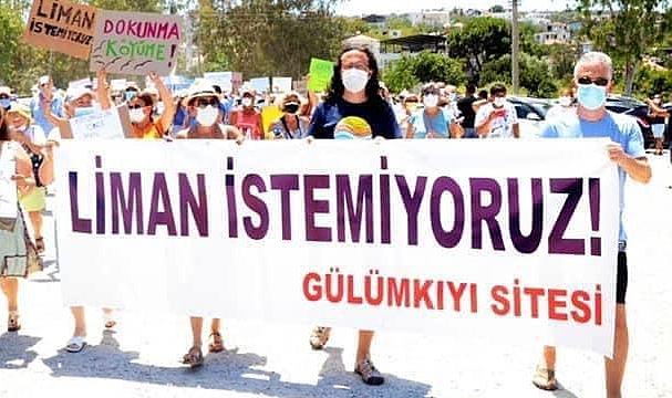 ''Kıyıkışlacık Cennet Kalsın'' Diyip Liman Yapılmasına Karşı Çıktılar