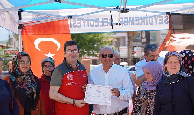 Seydikemer'de üreticilere makine ve ekipman dağıtıldı