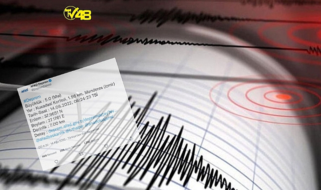 KUŞADASI KÖRFEZİ'NDE KORKUTAN DEPREM!