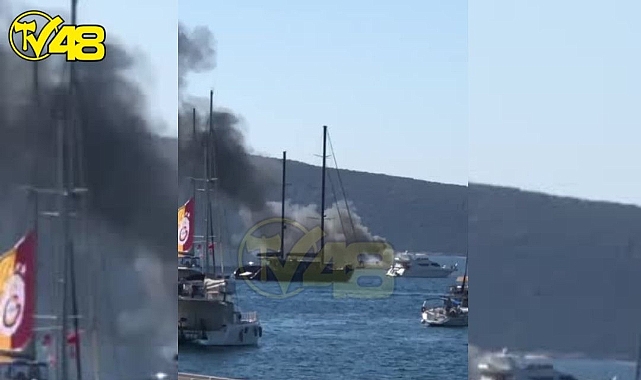 Bodrum Marina'da Tekne Yangını !