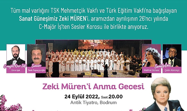 Bodrum'un Paşası 26. Ölüm Yıl Dönümünde Anılacak