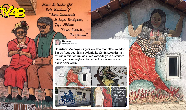 Denizli'nin Acıpayam İlçesinde Muhtarın Yaptığı Çağrı ile Renklenen Duvarlar Kalbinizi Çalacak!
