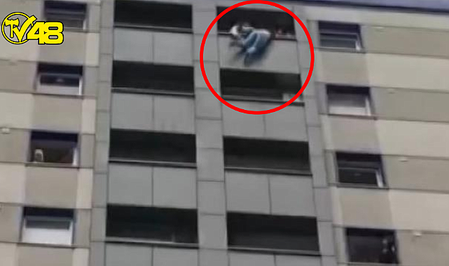 İstanbul'un göbeğinde can pazarı! Genç kadın balkonda asılı kaldı
