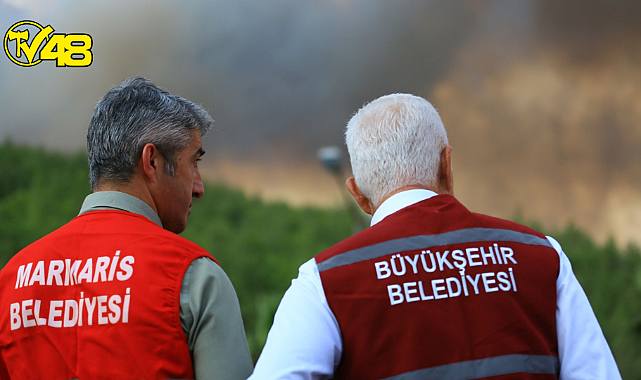Muğla Büyükşehir Belediyesi Tüm Birimleriyle Yangın Bölgesinde Görev Aldı