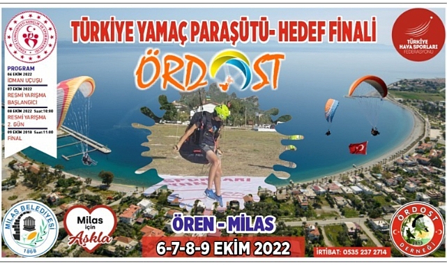 Türkiye Yamaç paraşütü-Hedef Finali Ören'de Yapılacak