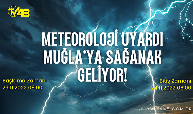 METEOROLOJİ UYARDI  MUĞLA'YA SAĞANAK GELİYOR!
