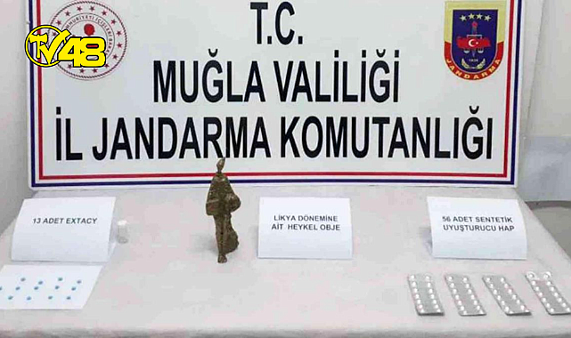 Dalaman'da tarihi eser ve uyuşturucu operasyonu