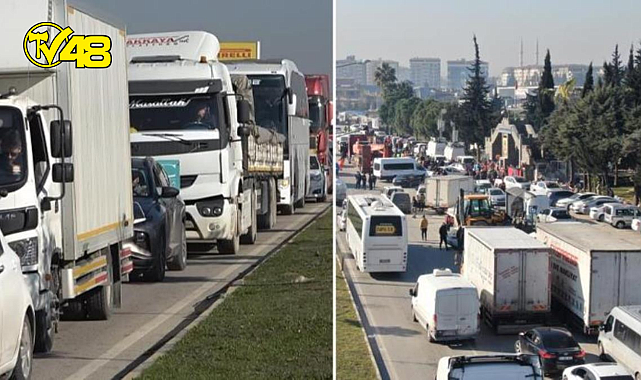 Depremin büyük yıkım yaşattığı Hatay'a tırlar ile adeta yardım yağıyor