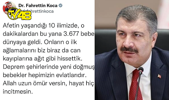 Dr. Fahrettin Koca'dan mesaj