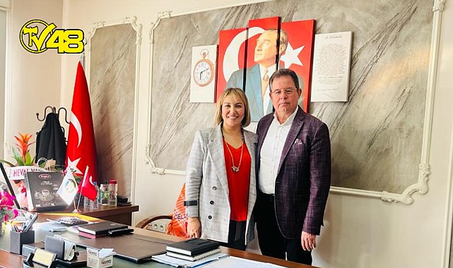 TV48 Yönetim Kurulu Başkanı Zahide Kuş'tan Milas Esnaf Ve Sanatkarlar Odası Başkanı Celal Devrim'e hayırlı olsun ziyareti