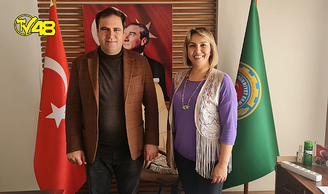TV48 YÖNETİM KURULU BAŞKANI ZAHİDE KUŞ'TAN MİLAS ZİRAAT ODASI BAŞKANI KAHRAMAN AKAR'A HAYIRLI OLSUN ZİYARETİ