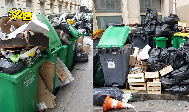 Paris'te binlerce ton çöp birikti: Mezarda emeklilik istemiyoruz