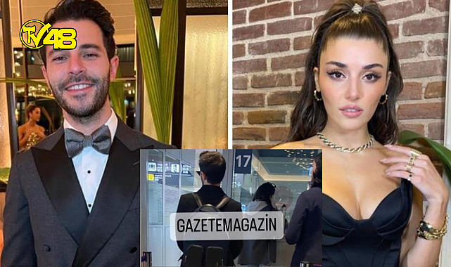 Hande Erçel ve Hakan Sabancı tatile giderken görüntülendi