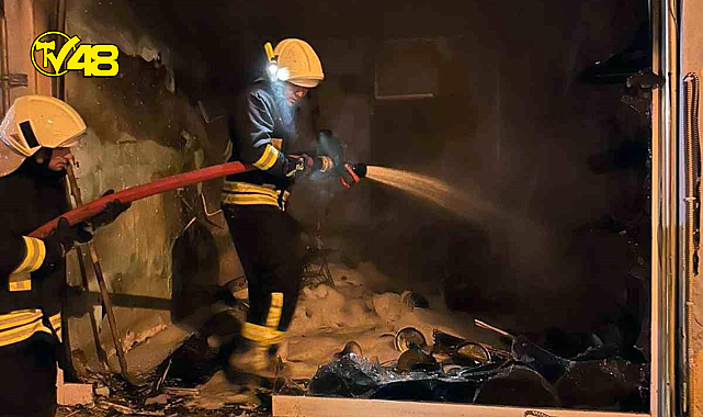 Dalaman'da iş yerinde yangın çıktı!
