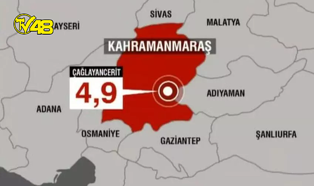 Son Dakika: Kahramanmaraş'ta 4.9 büyüklüğünde deprem meydana geldi