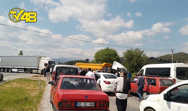 MİLAS'TA ZİNCİRLEME KAZA : 1 YARALI