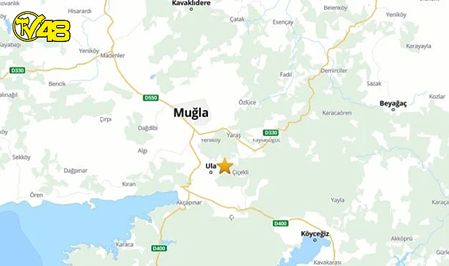 MUĞLA'DA 3,9 BÜYÜKLÜĞÜNDE DEPREM
