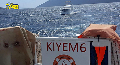 SÜRÜKLENEN MOTORYAT KURTARILDI