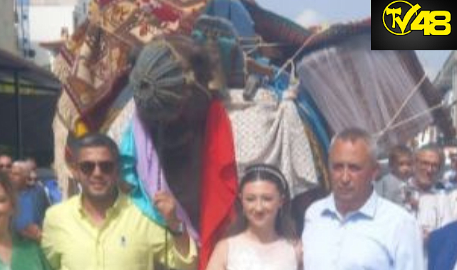 300 YILLIK GELENEK DEVAM ETTİ GELİNİN ÇEYİZLERİ BODRUM'DAN YATAĞAN'A DEVE SIRTINDA  TAŞINDI