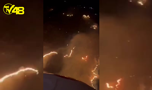 Gökçeada'da Çıkan Orman Yangınına Havadan ve Karadan Müdahaleler Devam Ediyor
