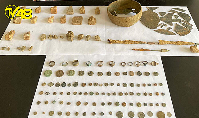 MUĞLA'DA BÜYÜK OPERASYON 132 PARÇA TARİHİ ESER ELE GEÇİRİLDİ