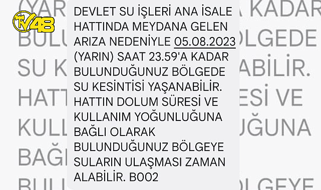 MUSKİ'DEN BODRUM İÇİN DUYURU! YARIN GECEYE KADAR SULAR KESİK OLACAK