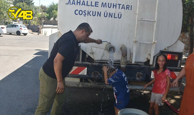 YOĞUN SU KESİNTİLERİ NEDENİYLE BODRUM'DA TANKERLE SU DÖNEMİ!