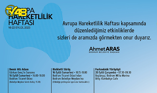 BODRUM'DA AVRUPA HAREKETLİLİK HAFTASI ETKİNLİKLERİ