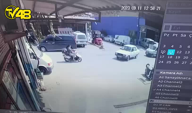MİLAS SANAYİ SİTESİNDE MOTO KURYENİN DİKATSİZLİĞİ!