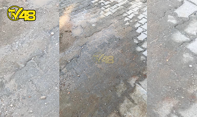 MİLAS AYDINLIK EVLER MAHALLESİ'NDE 20 GÜNDÜR AKAN SU PATLAĞI ENDİŞE YARATIYOR