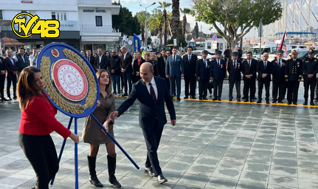 BODRUM'DA 24 KASIM ÖĞRETMENLER GÜNÜ DÜZENLENEN TÖRENLE KUTLANDI