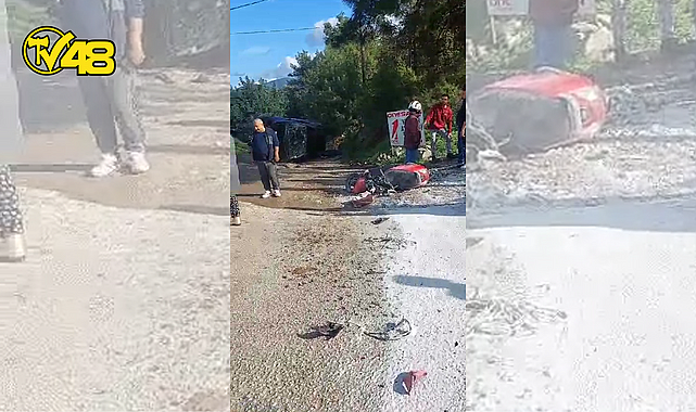 BODRUM-KIZILAĞAÇ KAVŞAĞINDA TRAFİK KAZASI MEYDANA GELDİ. 1'İ AĞIR 3 YARALI!