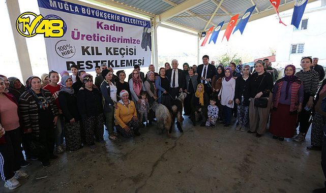 BÜYÜKŞEHİRDEN SEYDİKEMER'Lİ KADIN ÜRETİCİLERE KIL KEÇESİ DESTEĞİ