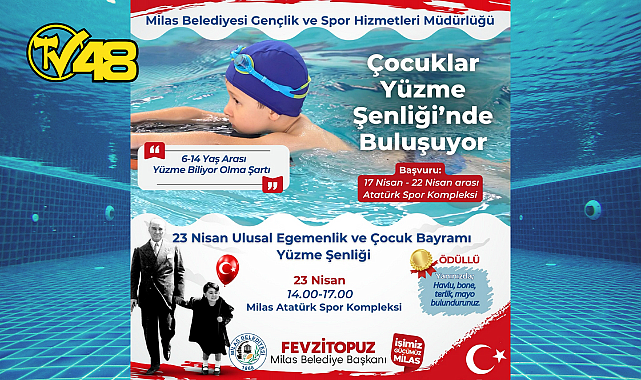 MİLAS BELEDİYESİ, 23 NİSAN'DA ÇOCUKLARI HAVUZLA BULUŞTURACAK