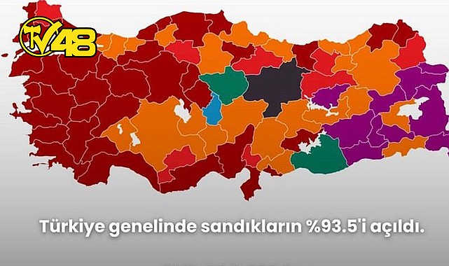 TÜRKİYE GENELİNDE SANDIKLARIN %93.5'İ AÇILDI