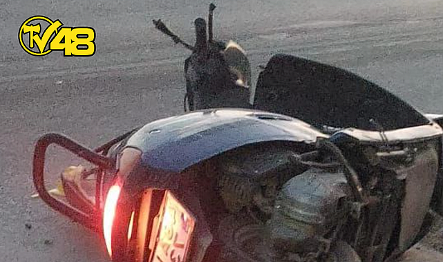MOTORSİKLET DEVRİLDİ, 1 KİŞİ YAŞAMINI YİTİRDİ